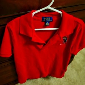 Little boy red short sleeve Polo Ralph Lauren top
